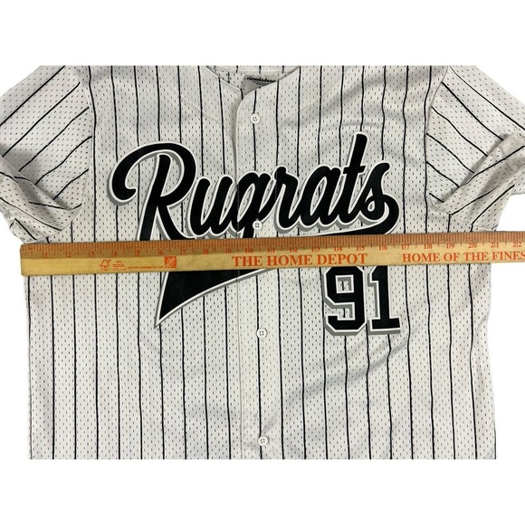 Nickelodeon Rug rays‎ White Striped Baseball Jersey Sz M - Picture 3 of 6
